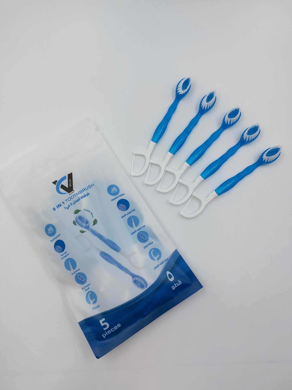 اسنان خمسة فرشاة في واحد VBRUSH