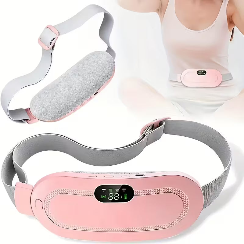 حزام تدفئة لاسلكي للآلام النسائية – 3 مستويات حرارة + 4 أوضاع تدليك – قابل للشحن ومناسب للسفر