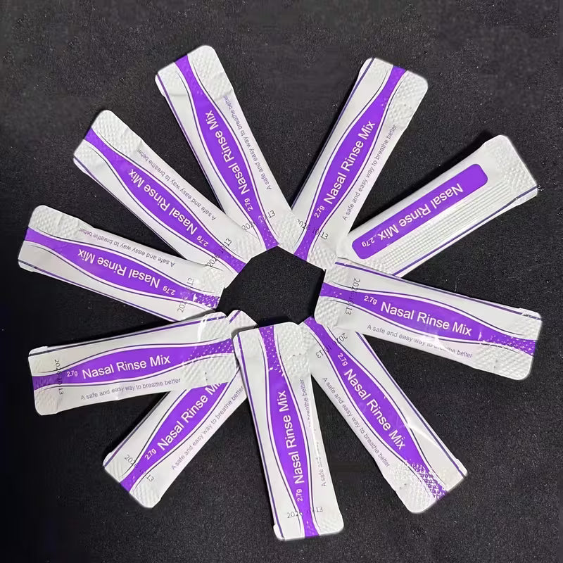 أكياس غسول الأنف الملحي 2.7 غرام – Nasal Rinse Mix Pack لتنظيف الأنف وتخفيف الاحتقان للبالغين