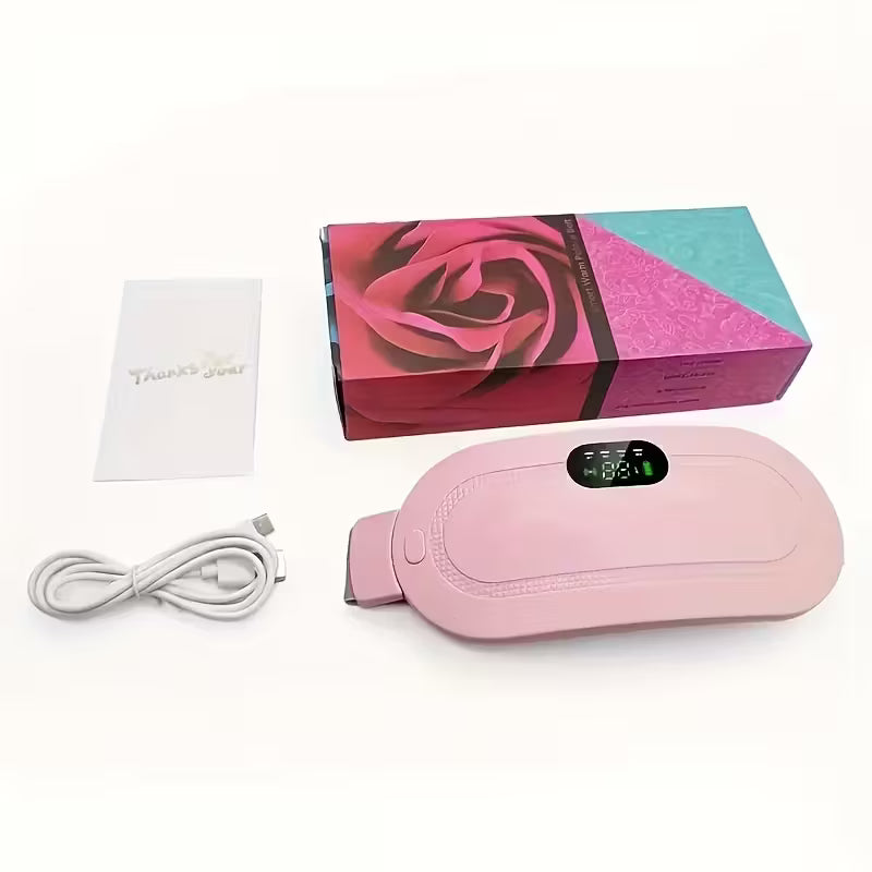 حزام تدفئة لاسلكي للآلام النسائية – 3 مستويات حرارة + 4 أوضاع تدليك – قابل للشحن ومناسب للسفر