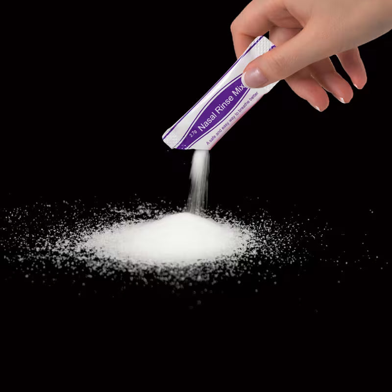 أكياس غسول الأنف الملحي 2.7 غرام – Nasal Rinse Mix Pack لتنظيف الأنف وتخفيف الاحتقان للبالغين