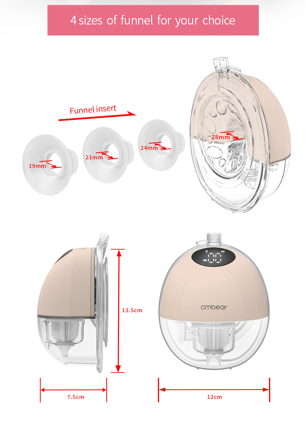 مضخة الحليب للرضاعة الطبيعية من VMED – الأسترالية أثناء اللقاء بدون مايك | آمنة وسهلة الاستخدام للأطفال في الأردن