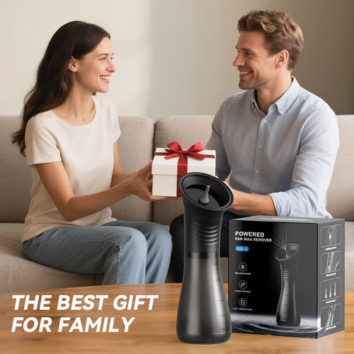 جهاز VMED تنظيف الأذن الكهربائي الذكي – شاشة LED، خزان مياه مدمج، قابل للشحن، 3 مستويات ضغط، مقاوم للماء