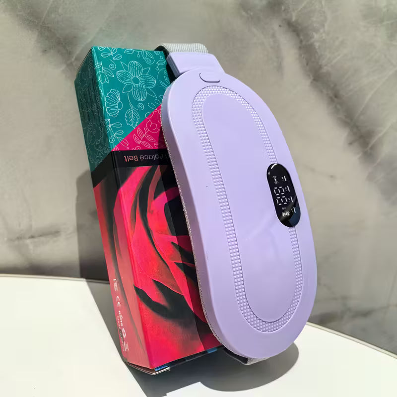 حزام تدفئة لاسلكي للآلام النسائية – 3 مستويات حرارة + 4 أوضاع تدليك – قابل للشحن ومناسب للسفر