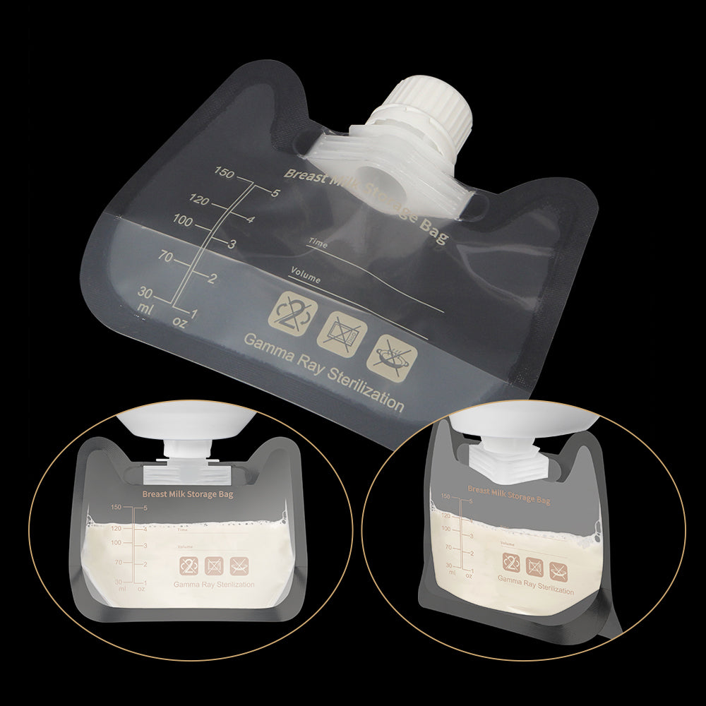 أكياس تخزين حليب الأم من VMED – تعقيم للغاية، مانعة للتسرب، آمنة للتجميد والغسلين 30 كيس