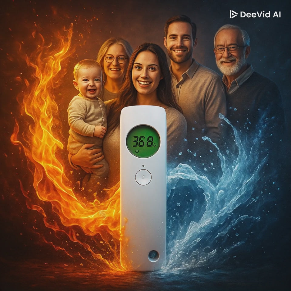 VMED Non-Contact Digital Thermometer - 3 Measuring Modes | Illuminated Display | 6000-Test Battery Life